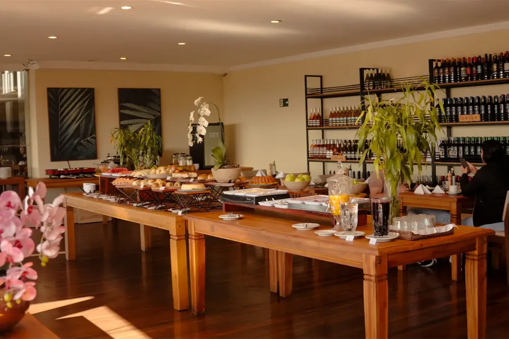 Buffet de café da manhã do hotel